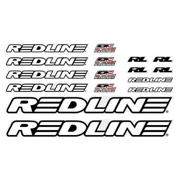 Redline - Generic White BMX decal set