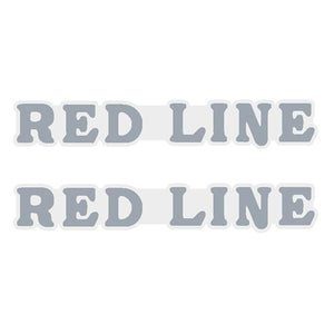 Redline - Old Font In Chrome Seat Decal Set School Bmx