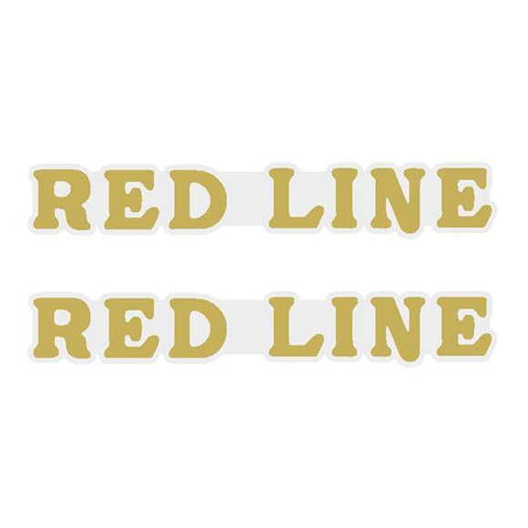 Redline - Old Font In Gold Seat Decal Set School Bmx