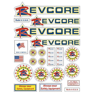 REVCORE - Gen 2 Blue triangle on clear decal set