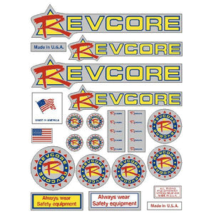 REVCORE - Gen 2 yellow triangle on chrome decal set