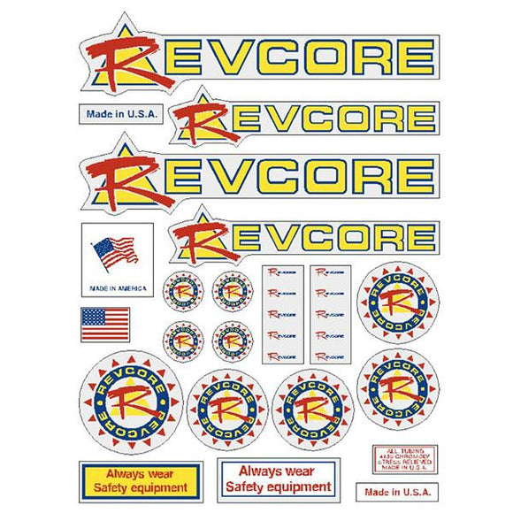 REVCORE - Gen 2 yellow triangle on clear decal set