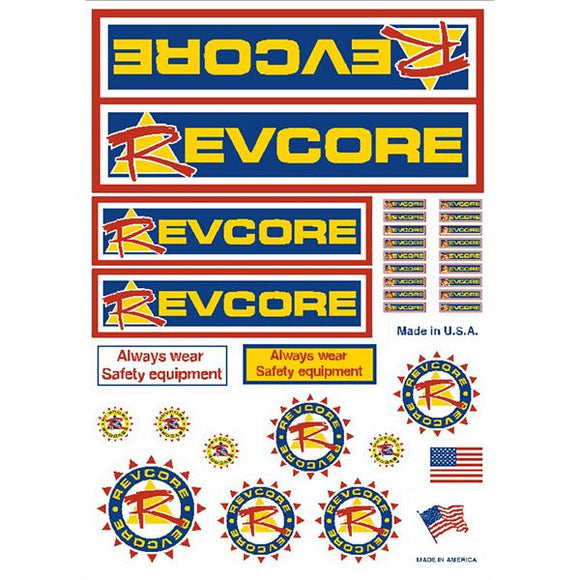 REVCORE - Gen 1 White with yellow triangle decal set