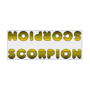 Scorpion BMX - Gen 3 - Yellow Black Down Tube decal