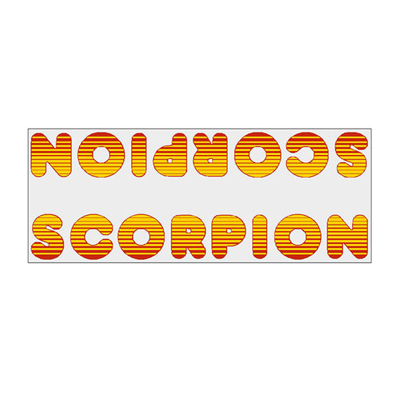 Scorpion BMX - Gen 3 - Yellow Red Down Tube decal