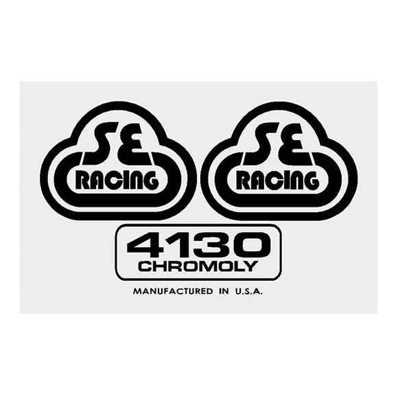 SE Racing - Seat tube decal - 4130 BLACK on clear