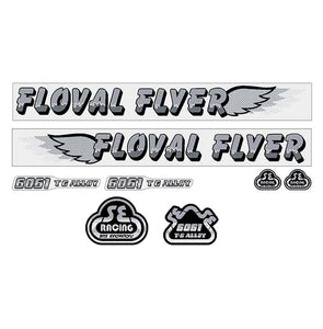 SE Racing - 80'S DRIPPY FONT Floval Flyer Black with Silver decal set