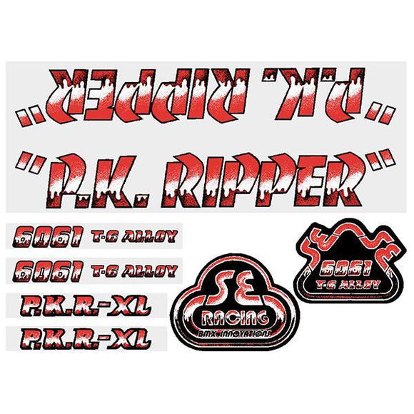 P.K. Ripper Decal set - Drippy Font - Red
