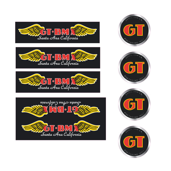 GT BMX Santa Ana decal set - black