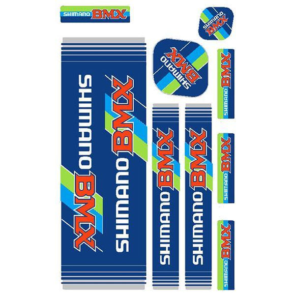 Shimano Bmx Blue Decal Set - Old School Bmx Decal-Set