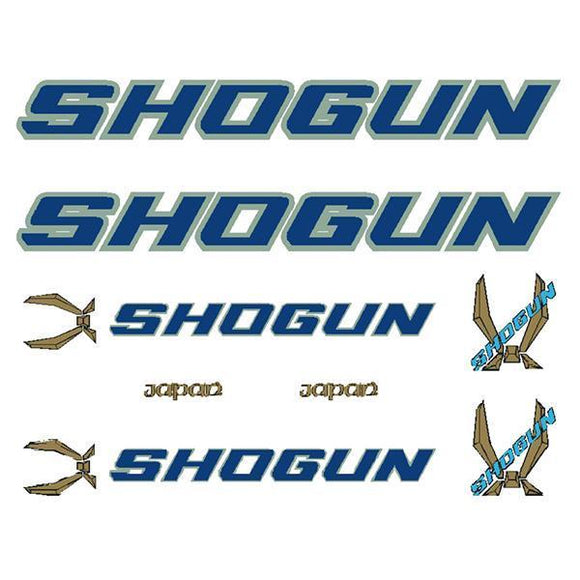 Shogun By Tange - Green Blue Decal Set Old School Bmx Decal-Set