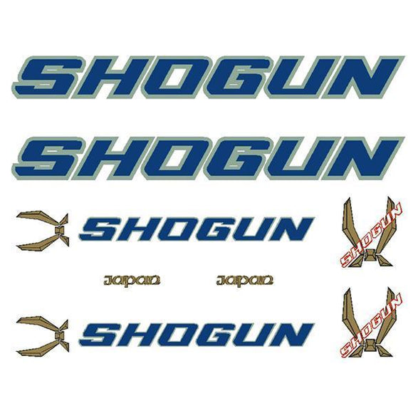Shogun By Tange - Green Blue Red Decal Set Old School Bmx Decal-Set