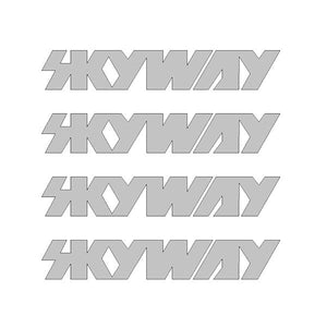 Skyway - Retro Tuff wheels - SILVER die cut decals