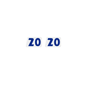 Skyway - Retro "20" BLUE top tube decals - pair