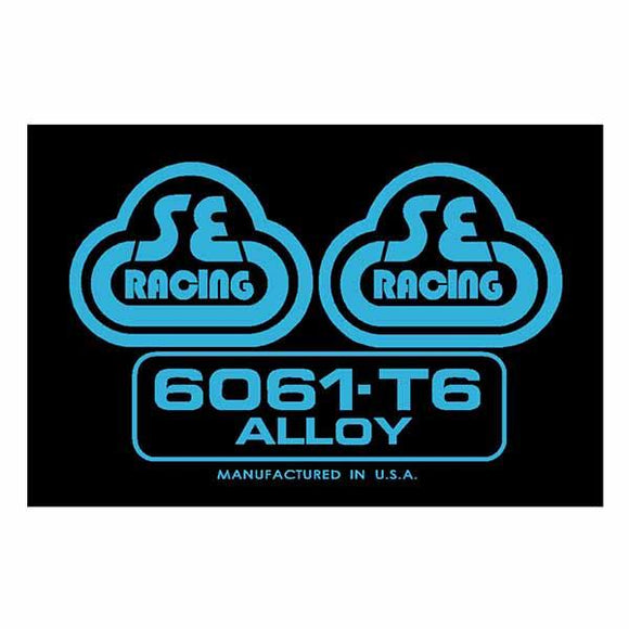 Se Racing - Seat Tube Decal 6061 Black With Blue Old School Bmx