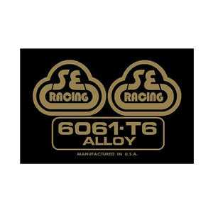Se Racing - Seat Tube Decal 6061 Black With Gold Old School Bmx