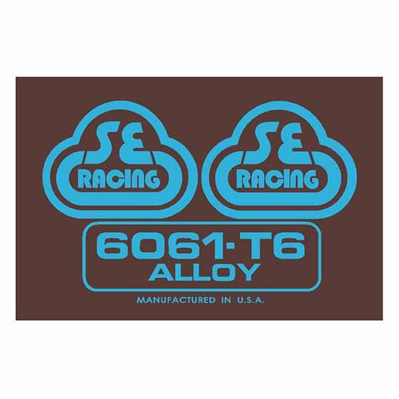 Se Racing - Seat Tube Decal 6061 Brown With Blue Old School Bmx