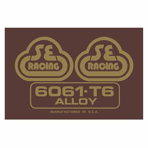 Se Racing - Seat Tube Decal 6061 Brown With Gold Old School Bmx