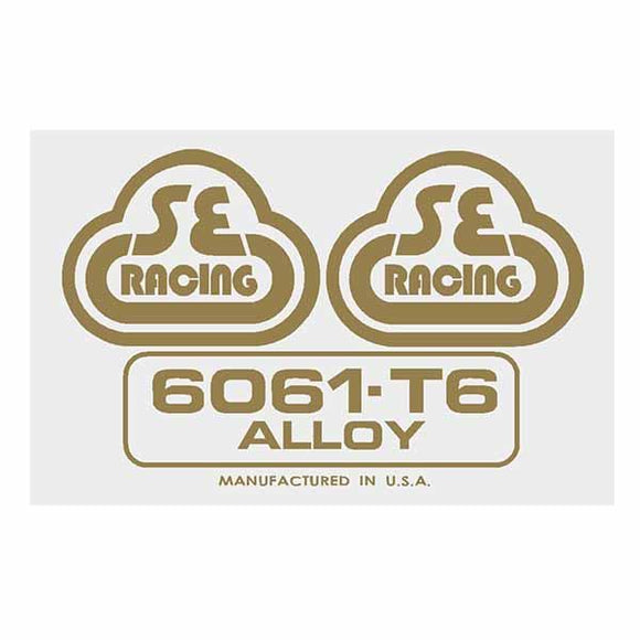 Se Racing - Seat Tube Decal 6061 Gold Old School Bmx