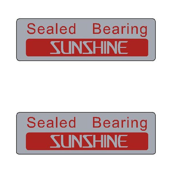 Sunshine - Sealed Bearing Gen3 Red (Pair) Hub Decals Old School Bmx Decal