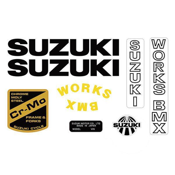 Suzuki - Gvx1 Bmx Decal Set Old School Decal-Set