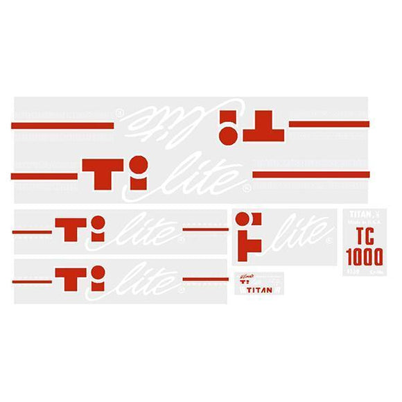 Titan - Ti-Lite Tc1000 White Old School Bmx Decal-Set