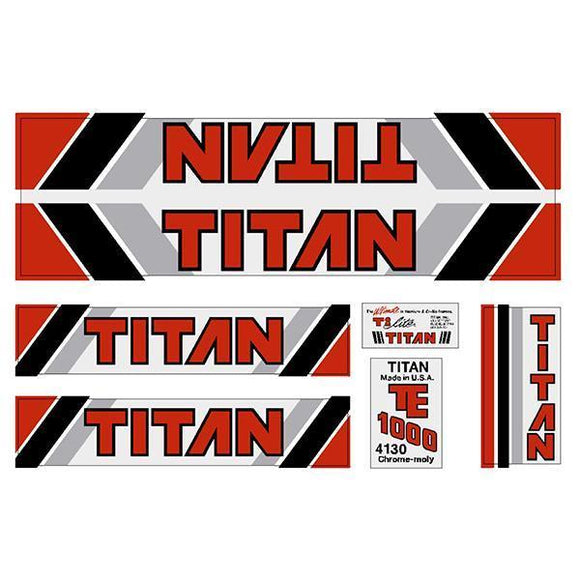 Titan - Te1000 Black Old School Bmx Decal-Set
