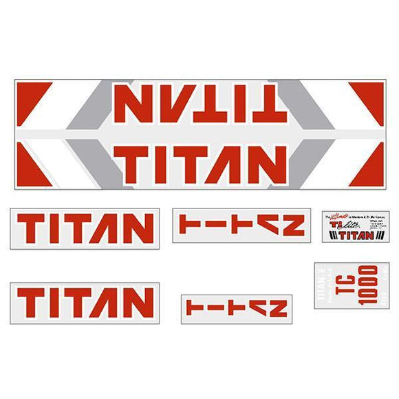 Titan - Tc1000 White Old School Bmx Decal-Set