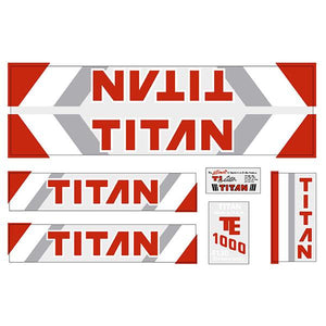 Titan - Te1000 White Old School Bmx Decal-Set