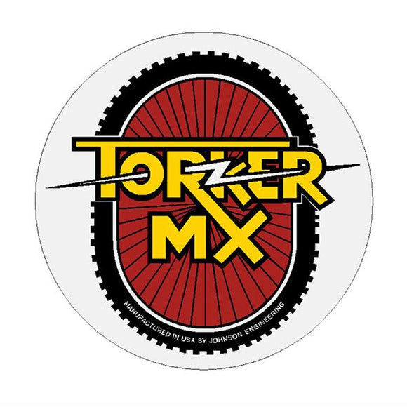 Torker - Round Gen 1 Johnson Engineering White Head tube decal