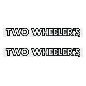 Two Wheelers - Fork Black Decals Old School Bmx Decal