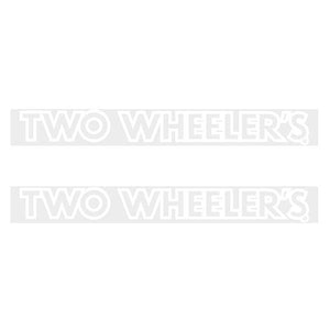 Two Wheelers - Fork White Decals Old School Bmx Decal