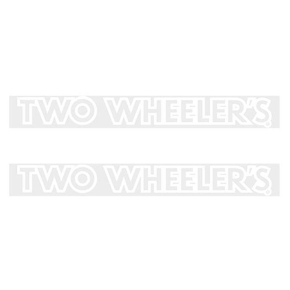 Two Wheelers - Fork White Decals Old School Bmx Decal