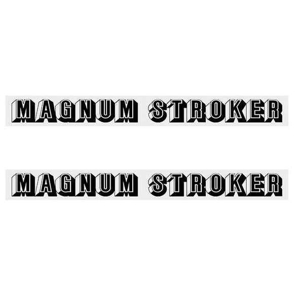 Two Wheelers - Top Tube Magnum Stroker Black Decals Old School Bmx Decal