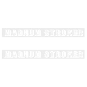 Two Wheelers - Top Tube Magnum Stroker White Decals Old School Bmx Decal