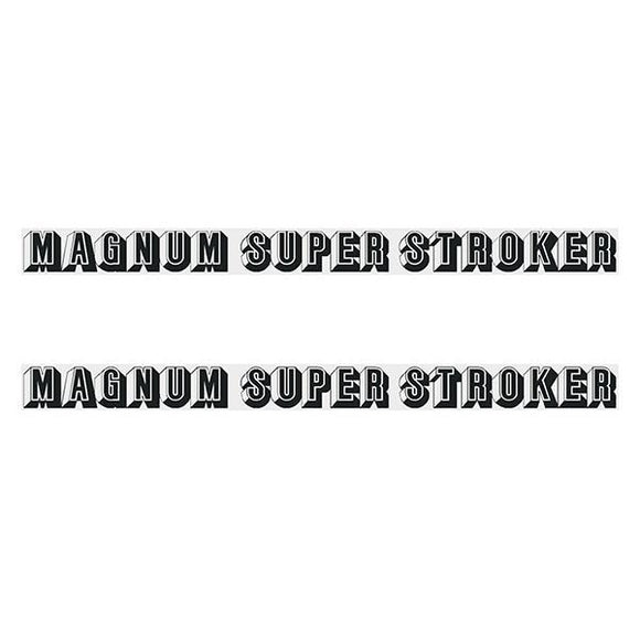 Two Wheelers - Top Tube Magnum Super Stroker Black Decals Old School Bmx Decal