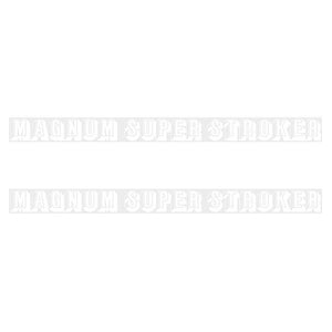 Two Wheelers - Top Tube Magnum Super Stroker White Decals Old School Bmx Decal