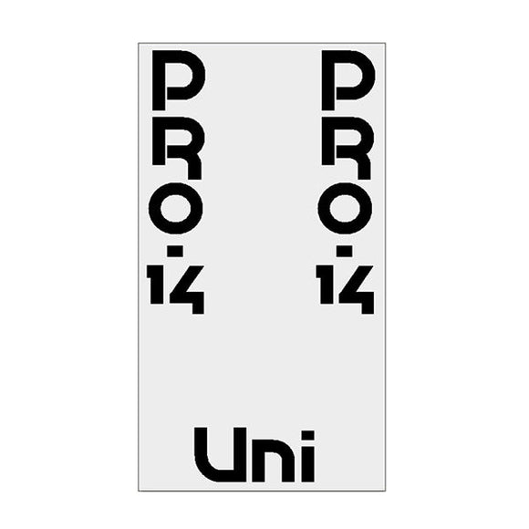 Uni - PRO 14 seat pole black decal