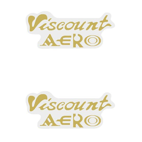 Viscount - Aero Gold Seat Decal Set Old School Bmx