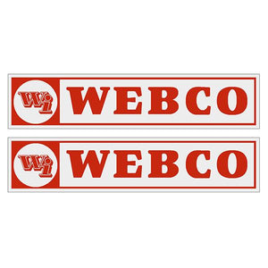 Webco - Red on clear downtube decals