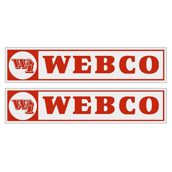 Webco - Red on clear downtube decals