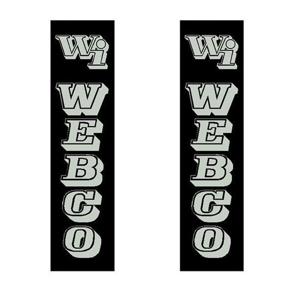 Webco - Prism Black Silver Fork Decals Old School Bmx Decal