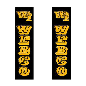 Webco - Prism Black Yellow Gold Fork Decals Old School Bmx Decal
